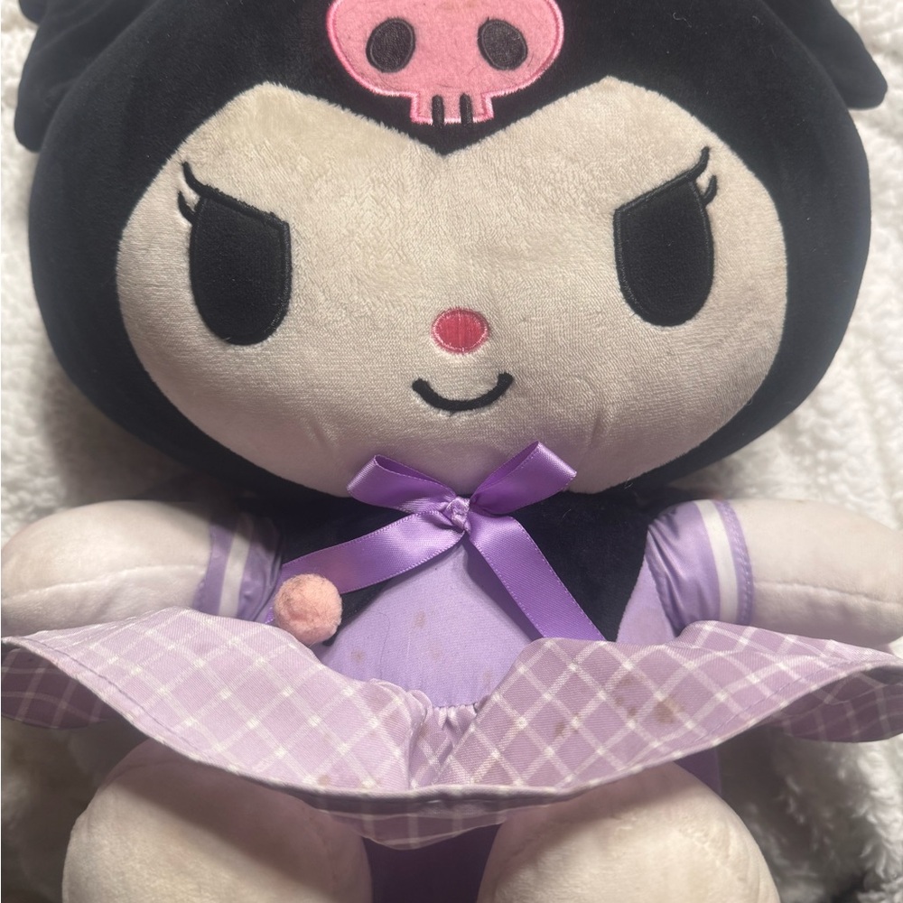 Cute Plush Toy with Purple Outfit